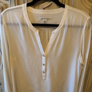 Banana Republic silk long sleeved blouse (cream)
